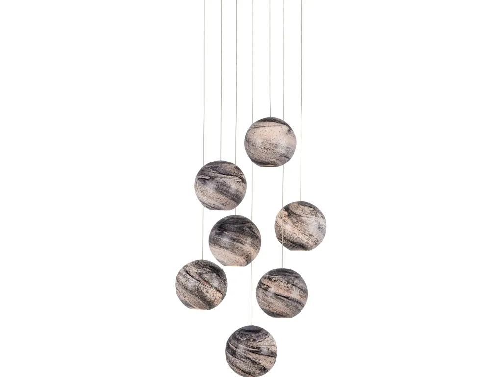 Palatino 7-Light Round Multi-Drop Pendant