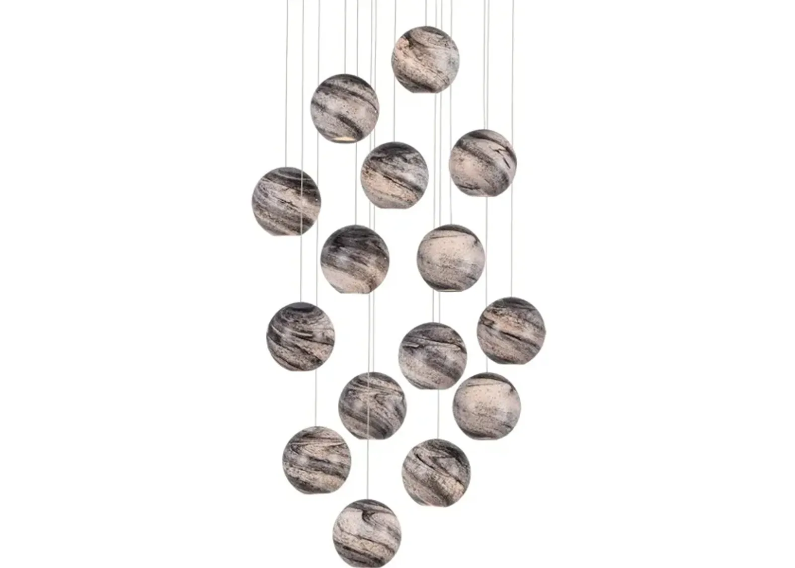 Palatino 15-Light Round Multi-Drop Pendant