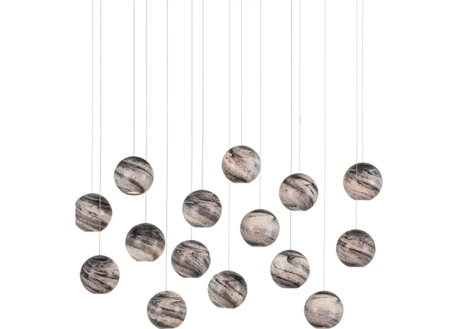 Palatino 15-Light Linear Multi-Drop Pendant