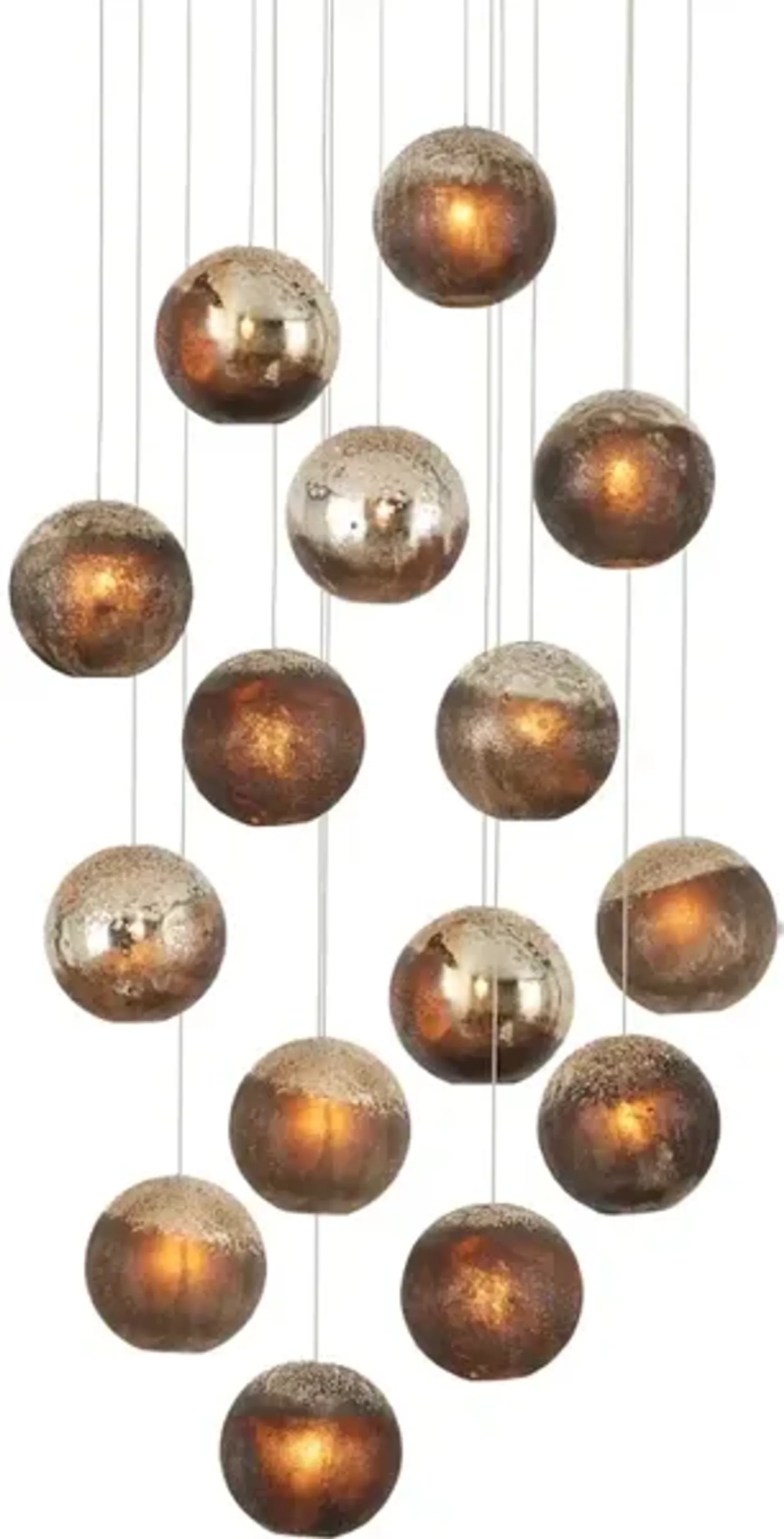 Pathos 15-Light Round Multi-Drop Pendant