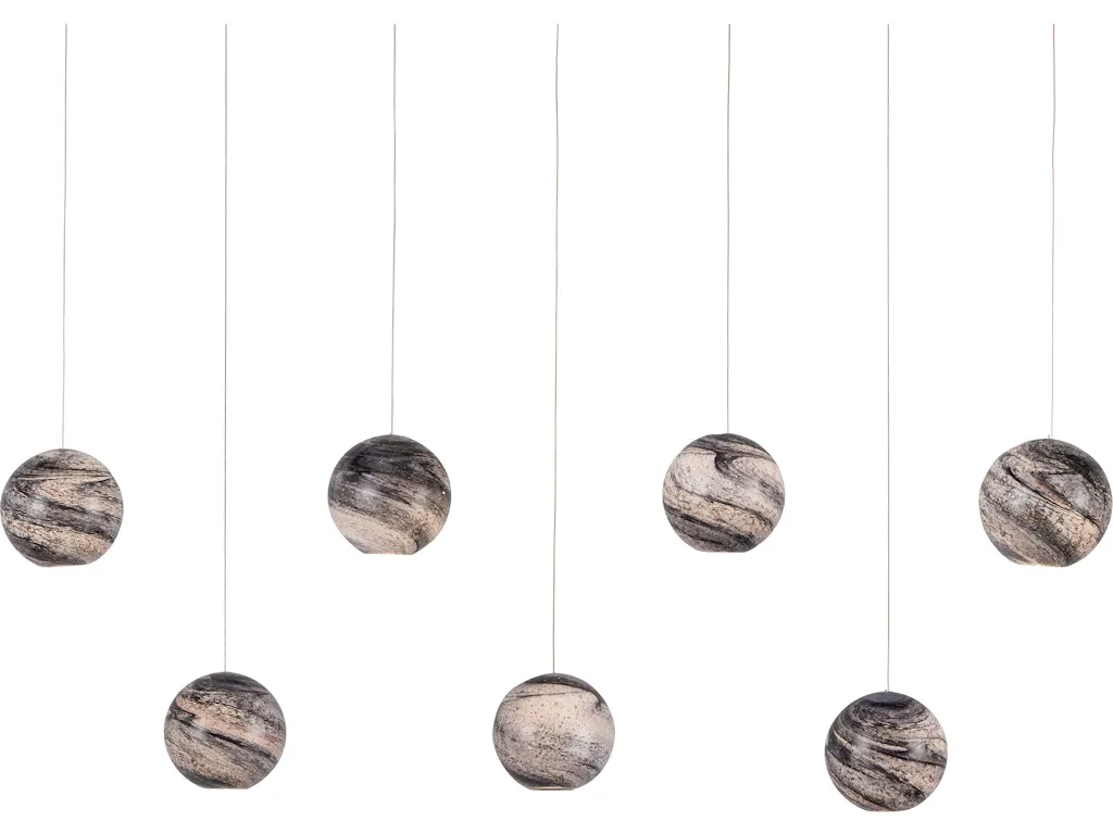 Palatino 7-Light Linear Multi-Drop Pendant