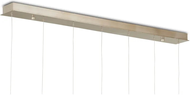 Glace White 7-Light Linear Multi-Drop Pendant