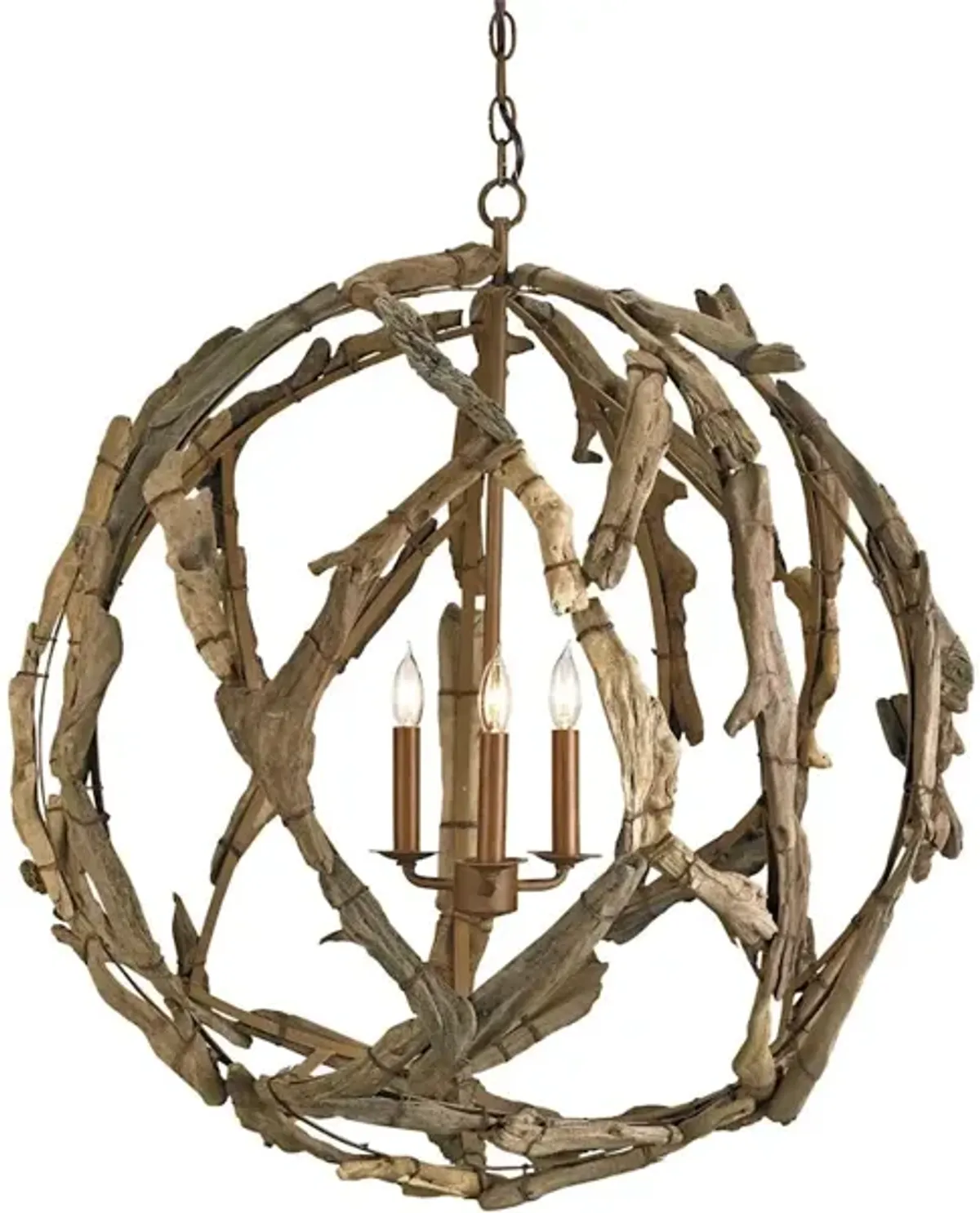 Driftwood Orb Chandelier