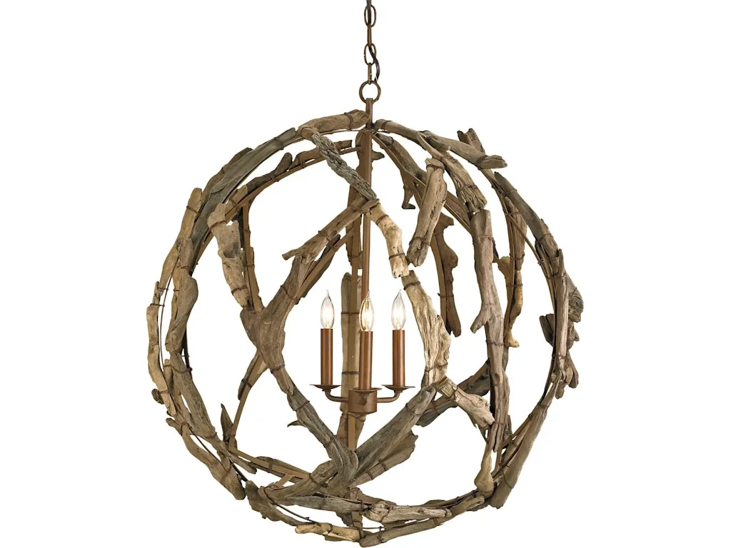 Driftwood Orb Chandelier