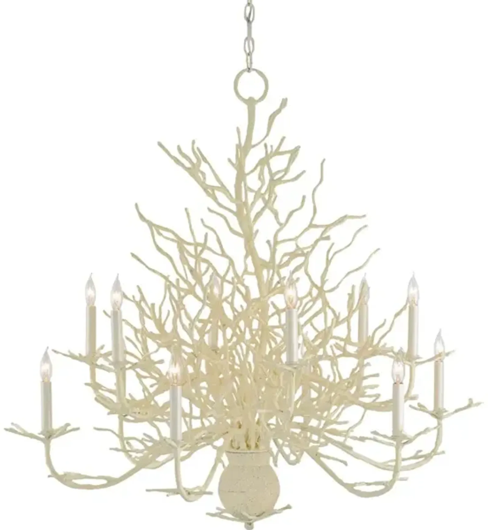 Seaward Large White Chandelier