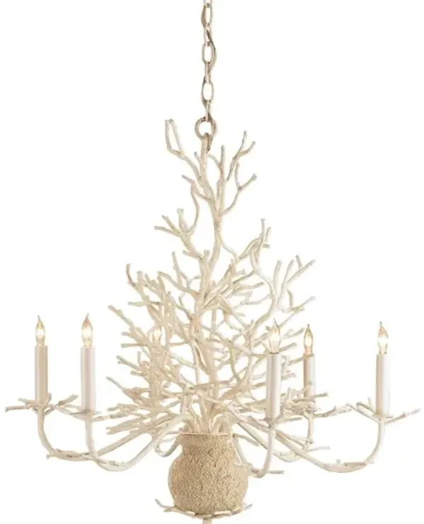 Seaward Small White Chandelier