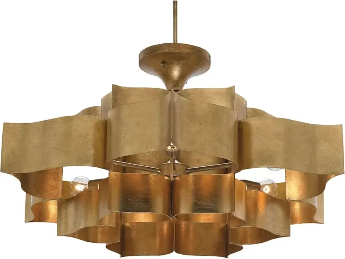 Grand Lotus Large Gold Chandelier