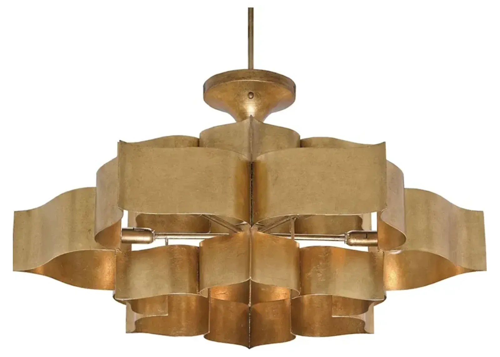 Grand Lotus Large Gold Chandelier