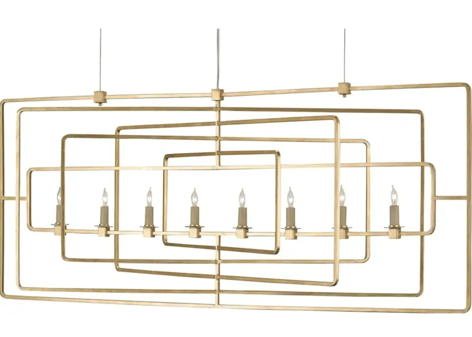 Metro Gold Rectangular Chandelier