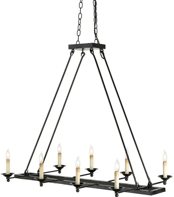 Houndslow Black Rectangular Chandelier