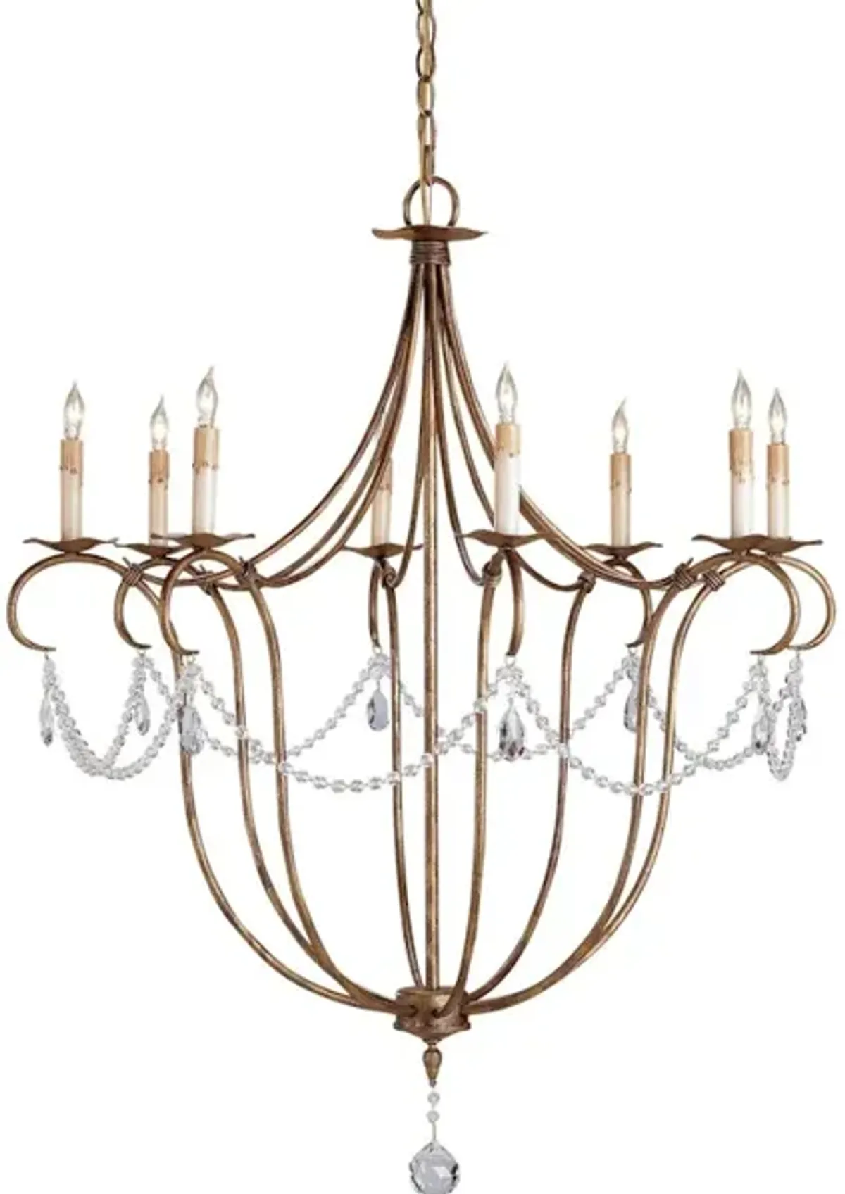 Crystal Lights Large Gold Chandelier