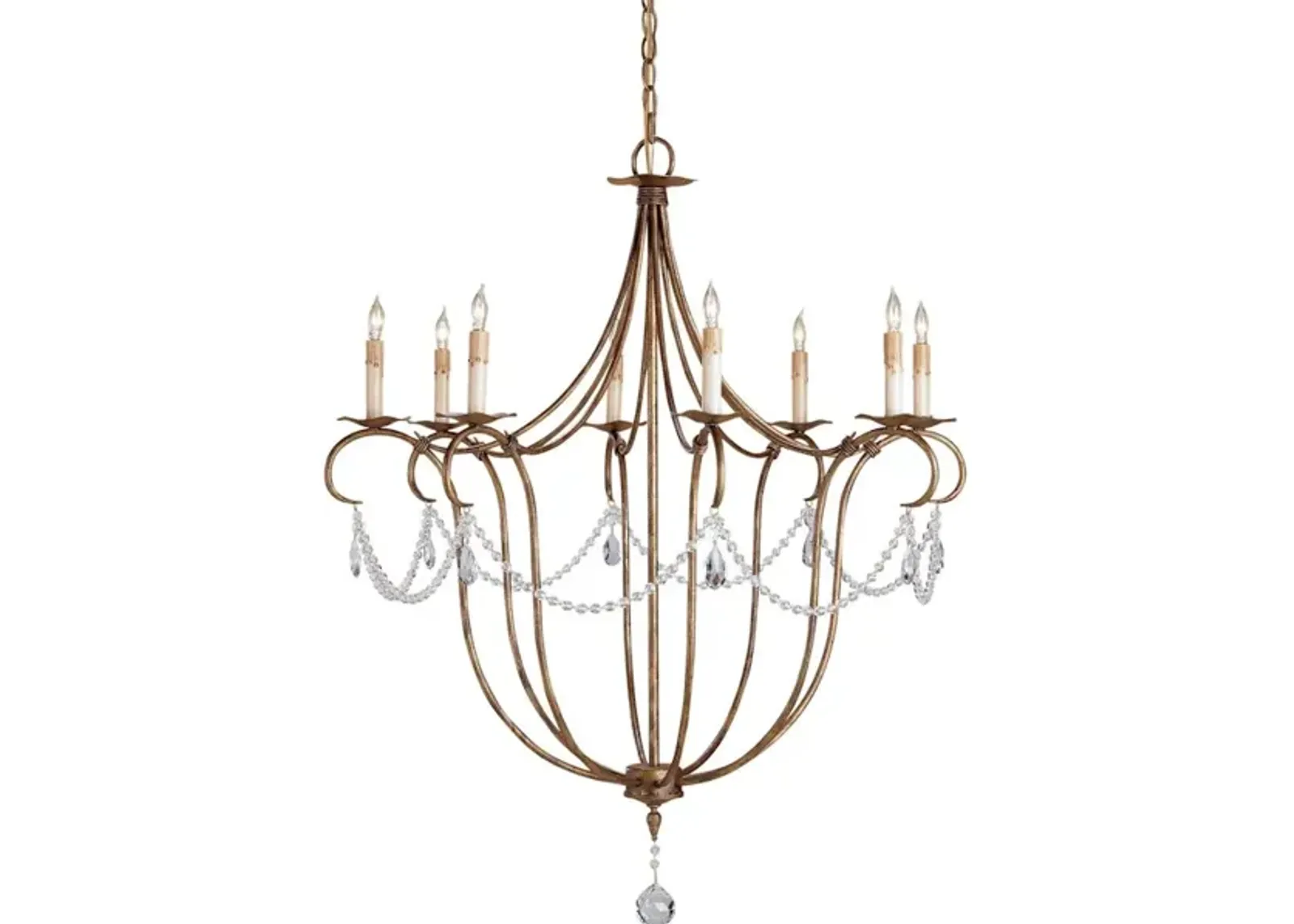 Crystal Lights Large Gold Chandelier