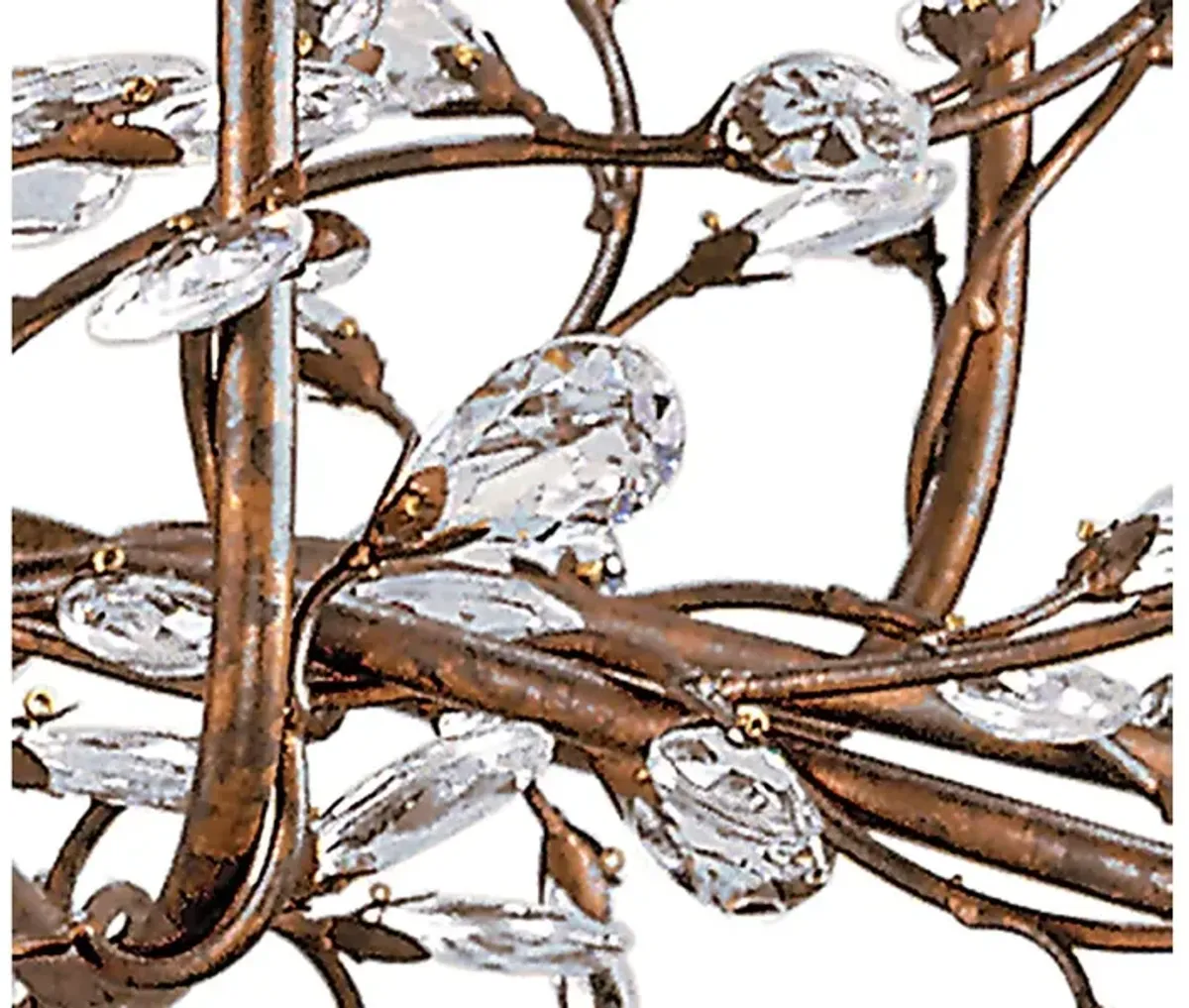 Crystal Bud Large Gold Chandelier