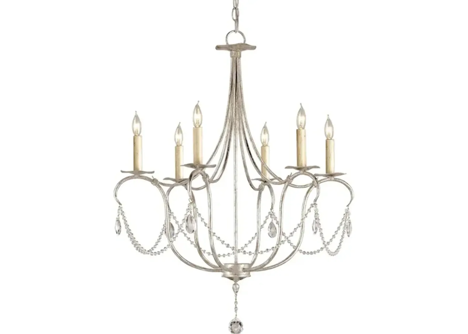 Crystal Lights Small Silver Chandelier