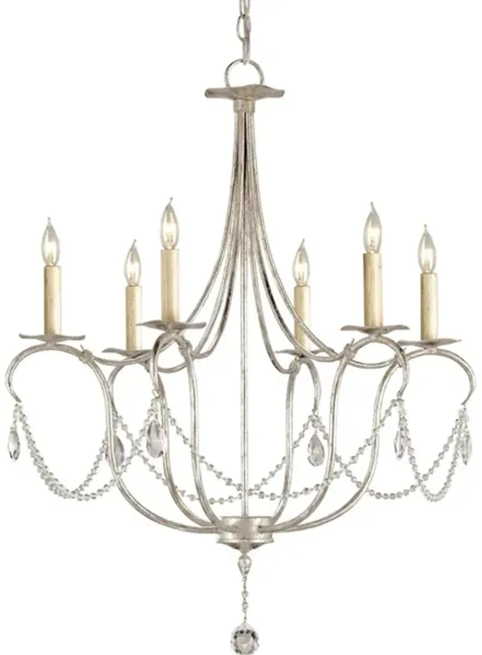 Crystal Lights Small Silver Chandelier