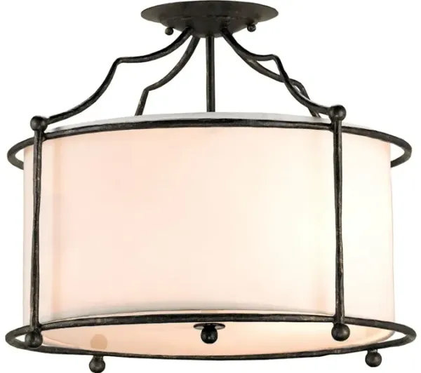 Cachet Black Semi-Flush Mount