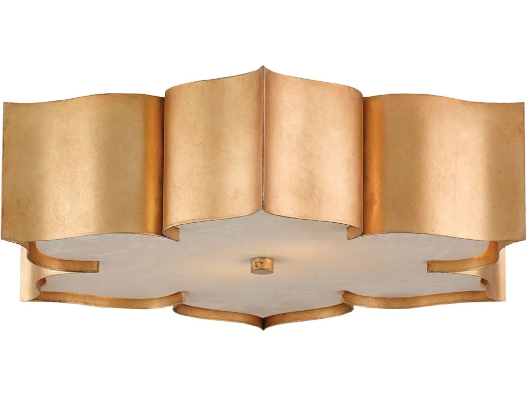 Grand Lotus Gold Flush Mount