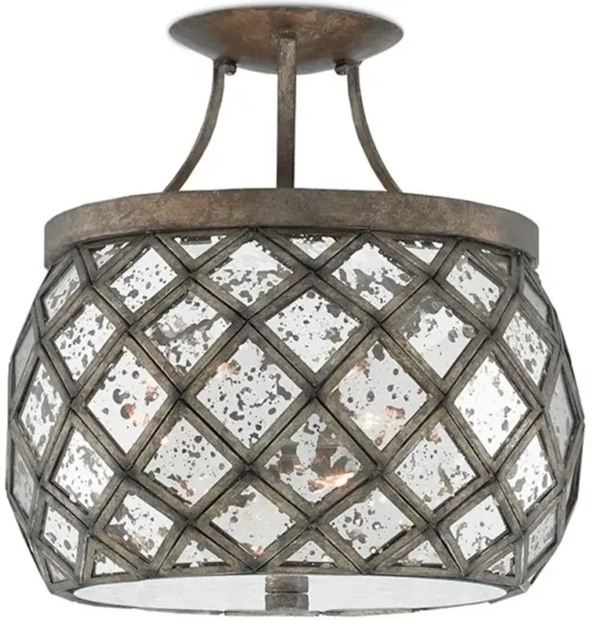 Buckminster Bronze Semi-Flush Mount