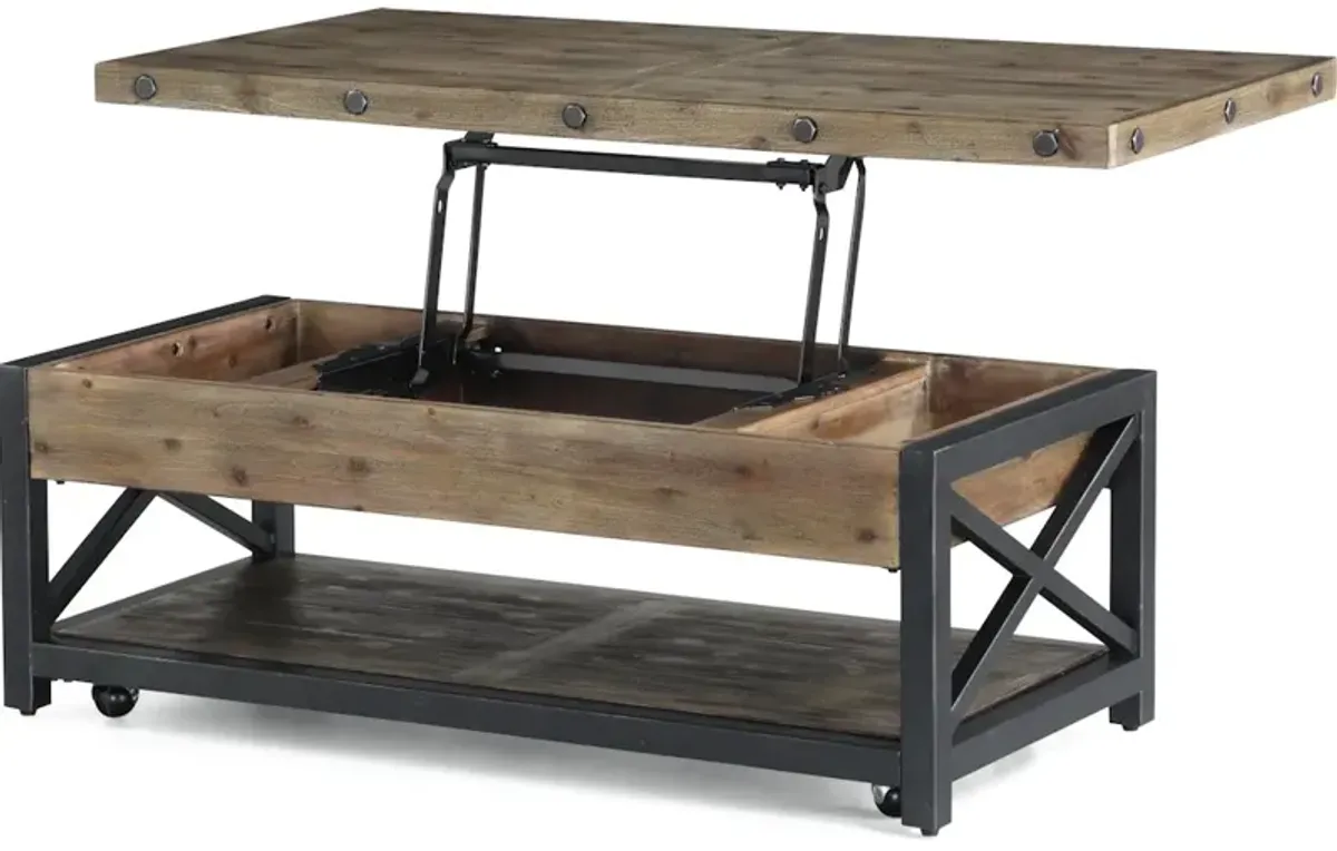 6723-0311-Rec Lft-Top Coffee Table W Cstr