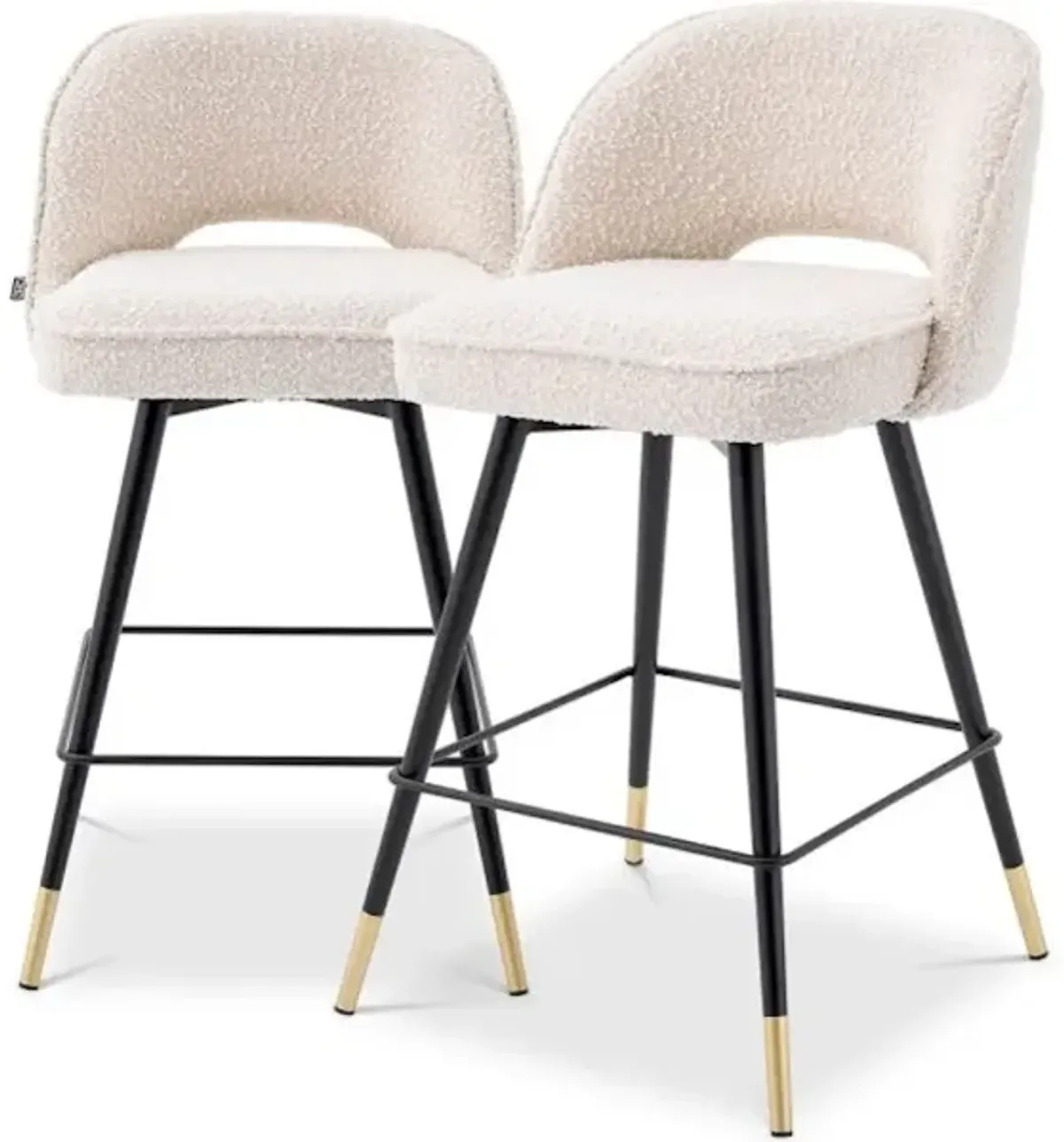 Cliff Boucl Cream Counter Stool - set of 2
