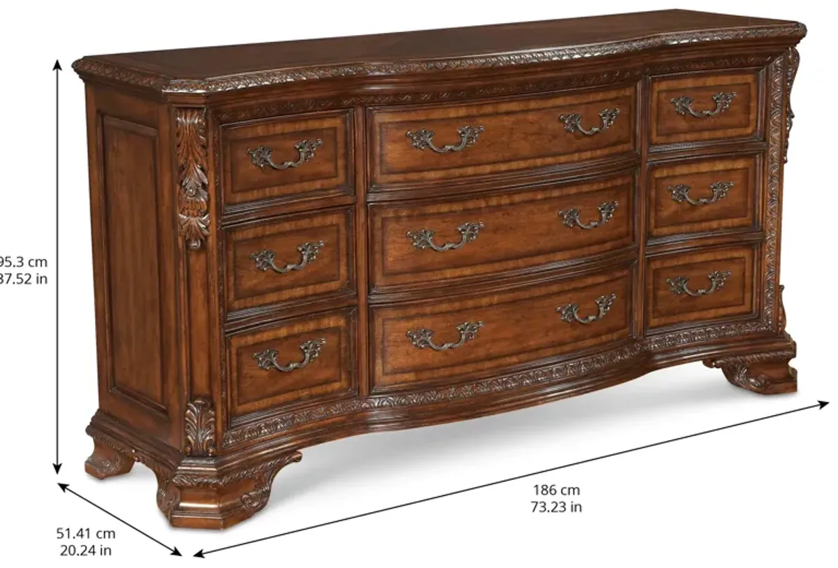 Old World - 9 Drawer Dresser