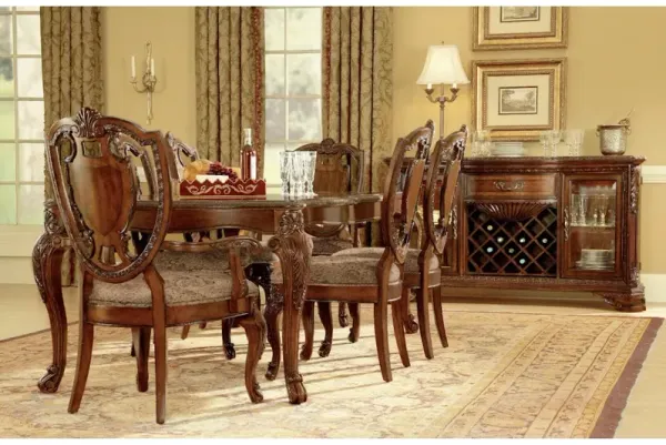Old World-Leg Dining Table(2-18in Leaves)