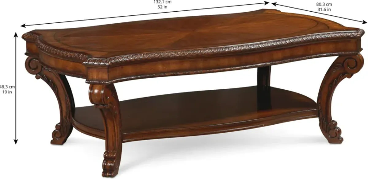 Old World-Rectangular Cocktail Table