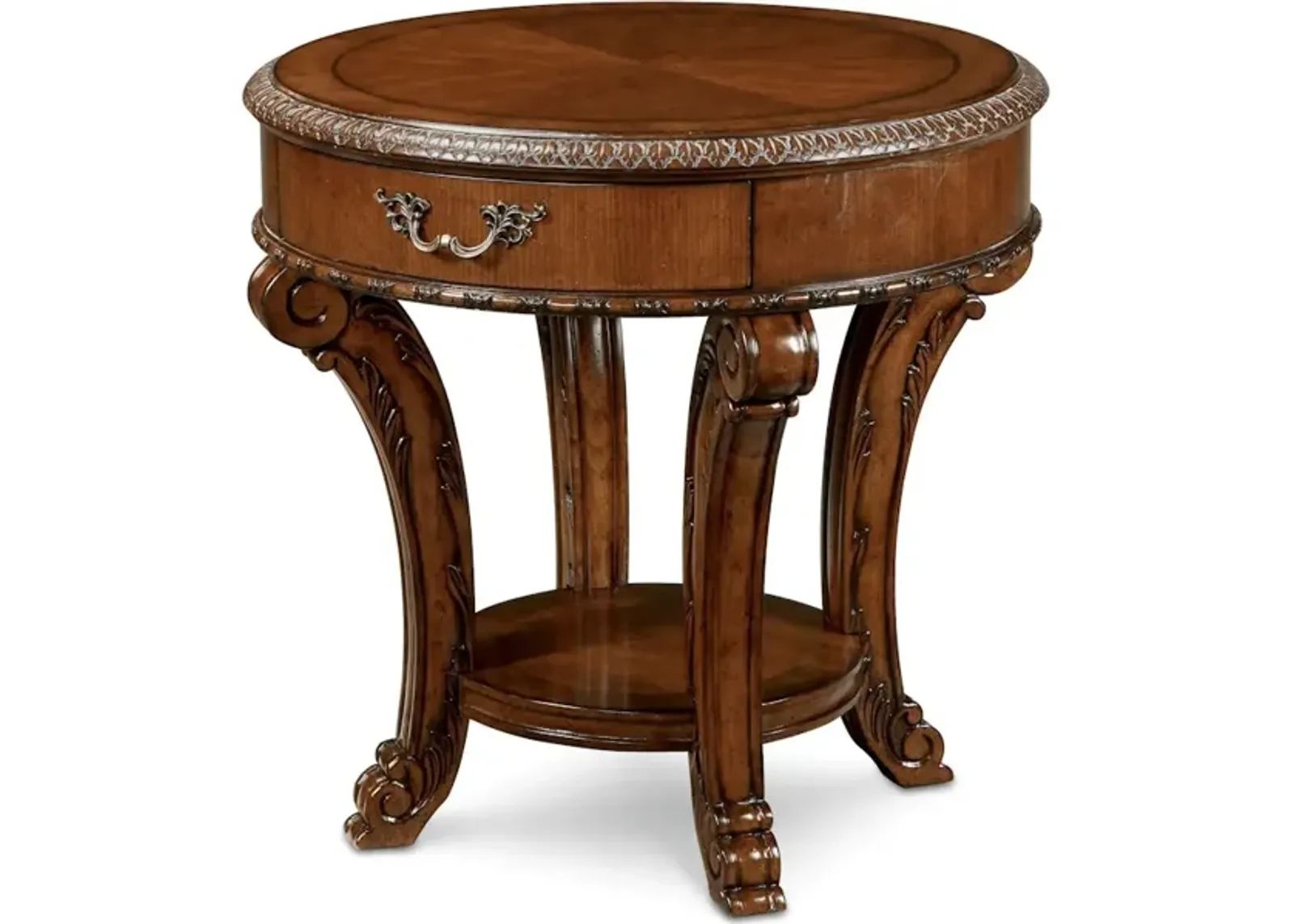 Old World-Round End Table