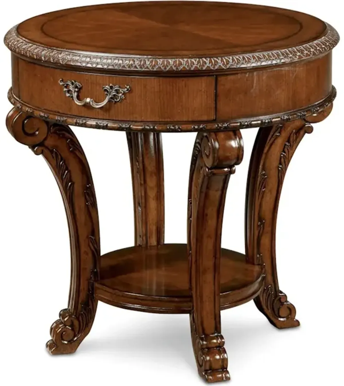 Old World-Round End Table