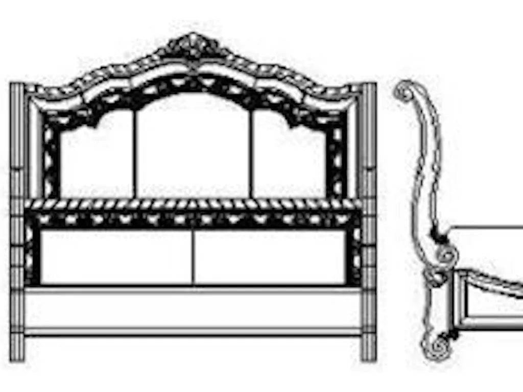 Valencia-6/6 Upholstered Sleigh Bed Headboard