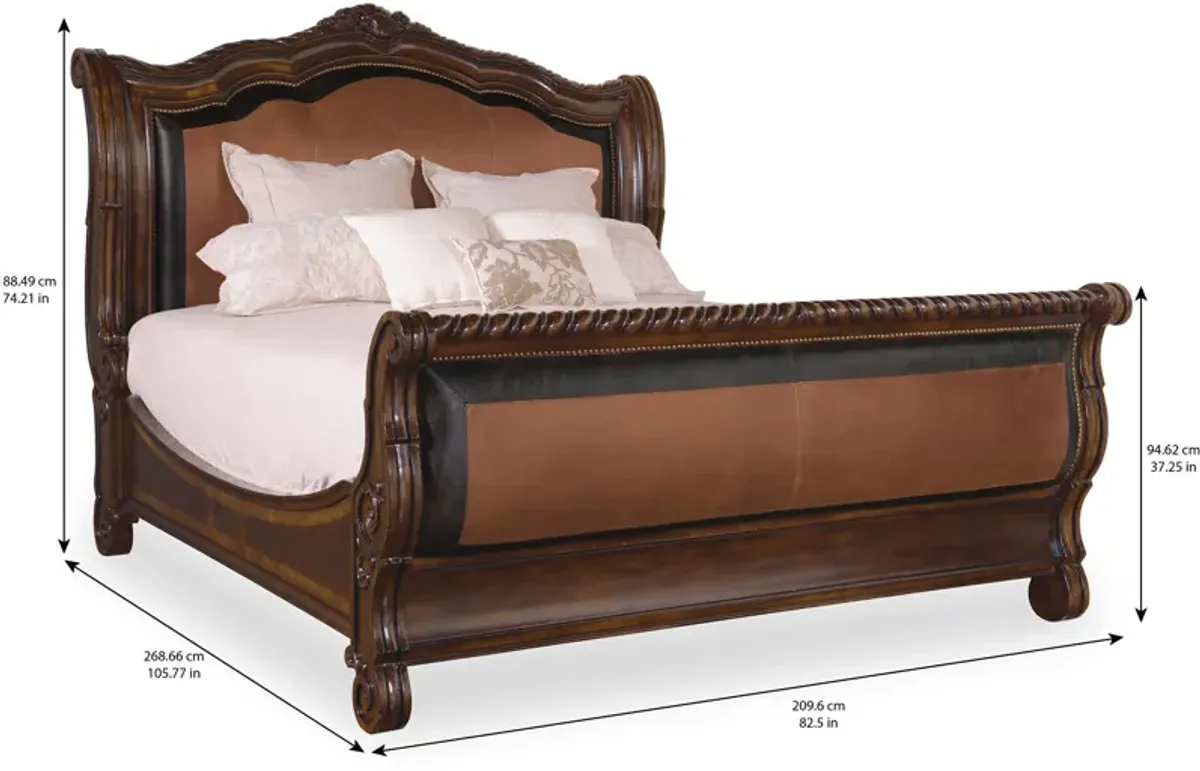 Valencia 6/0 Upholstered Sleigh Bed