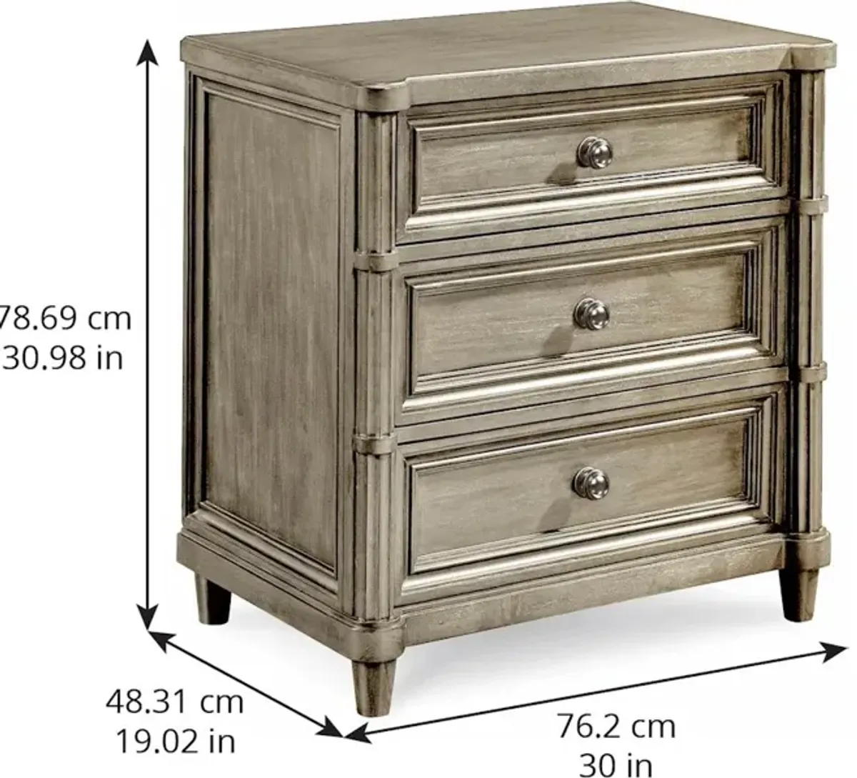 Morrissey-Eccles 3 Drawer Nightstand