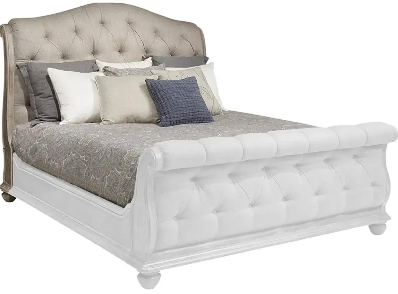 Summer Creek 5/0 Upholstered Tufted Sleigh Headboard