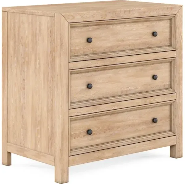 Post Nightstand-Three Drawers