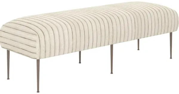Blanc Bed Bench With Metal Legs