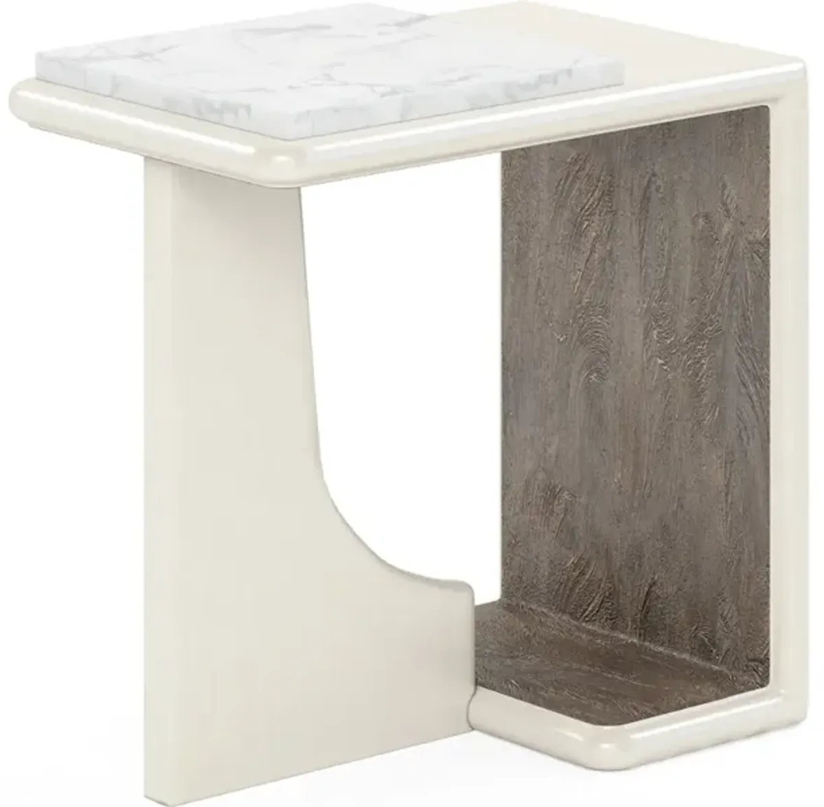 Blanc Chairside Table Marble Top