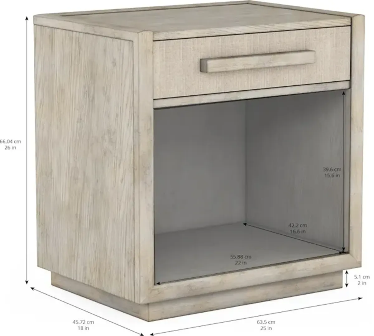 Cotiere-Small Single Drawer Nightstand