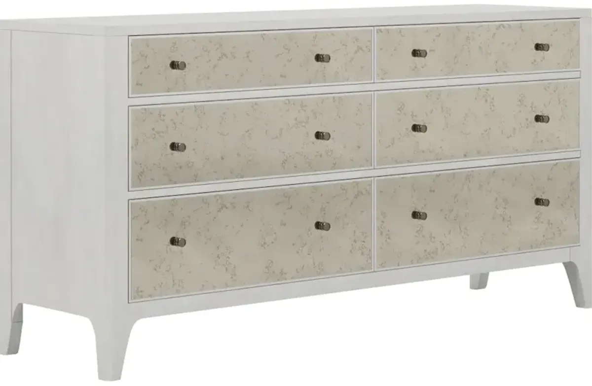 Mezzanine 6 Drawer Mirrored Dresser
