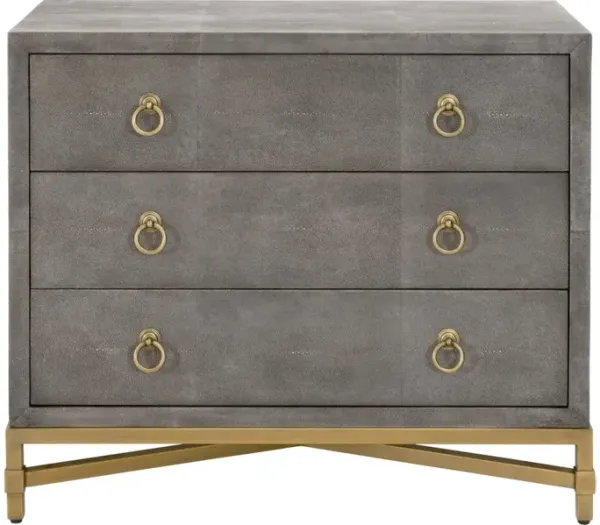 Strand Shagreen 3-Drawer Nightstand