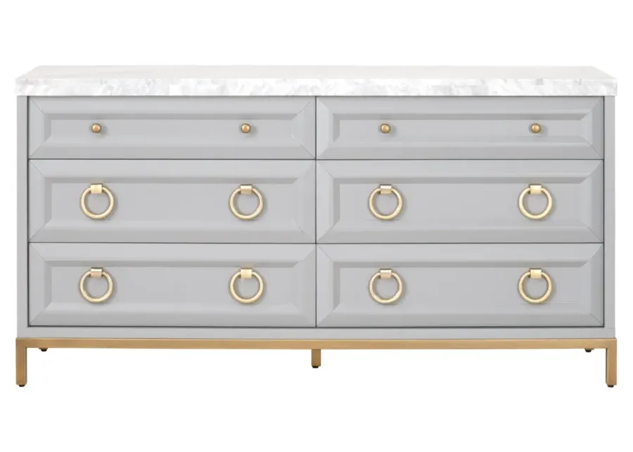 Azure Carrera 6-Drawer Double Dresser