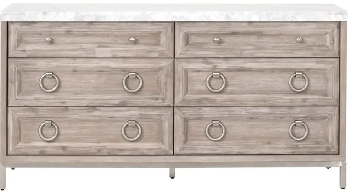 Azure Carrera 6-Drawer Double Dresser