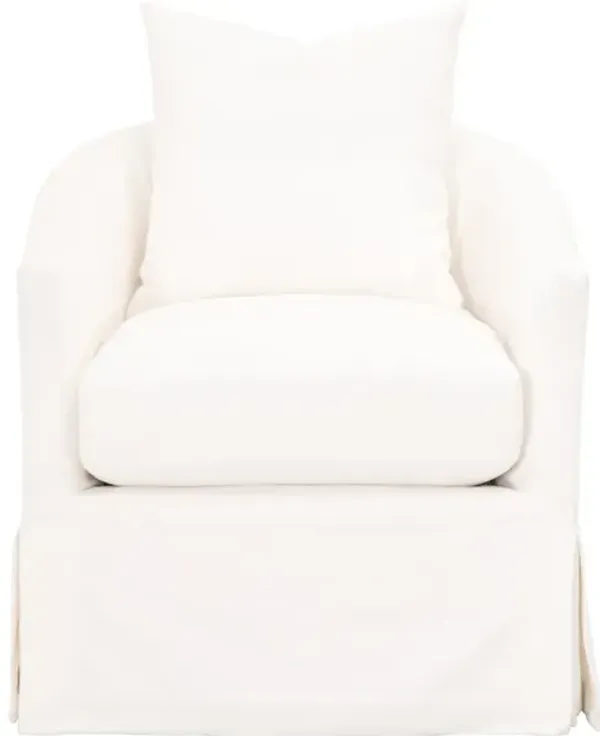 Faye Slipcover Swivel Club Chair