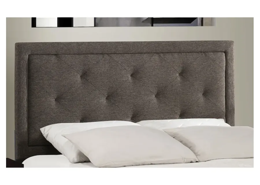 Becker Headboard - Full - Headboard Frame Included - Black/Brown Fabric