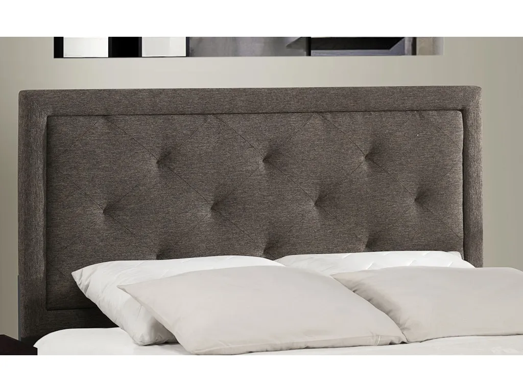 Becker Headboard - Full - Headboard Frame Included - Black/Brown Fabric