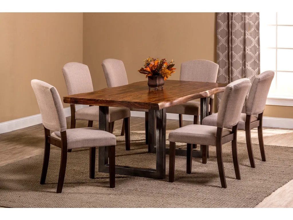 Emerson 7-Piece Rectangle Dining Set - Natural Sheesham