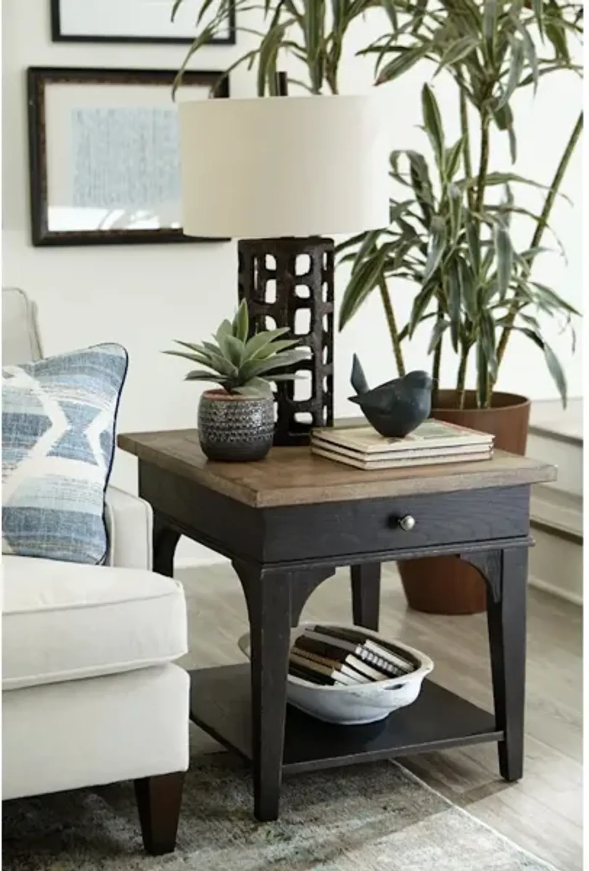 Rectangular Drawer End Table