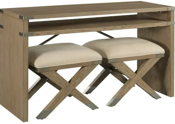 Sofa Table With 2 Stools