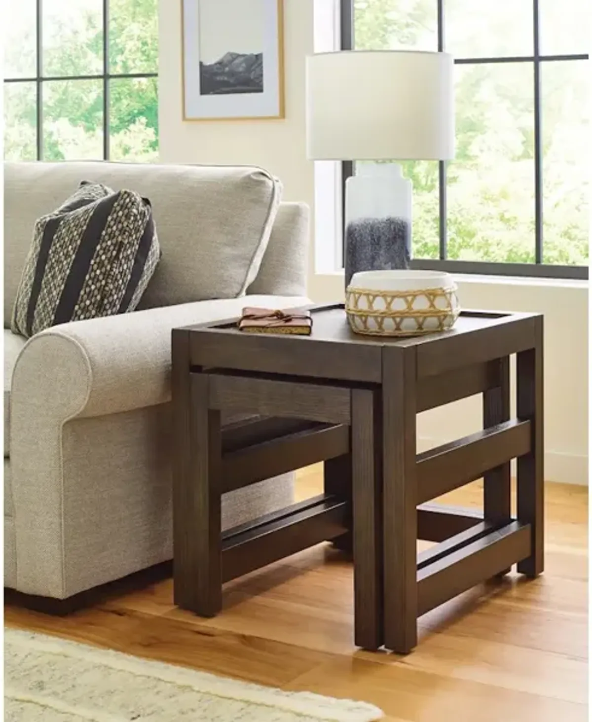 Rectangular Nesting End Table