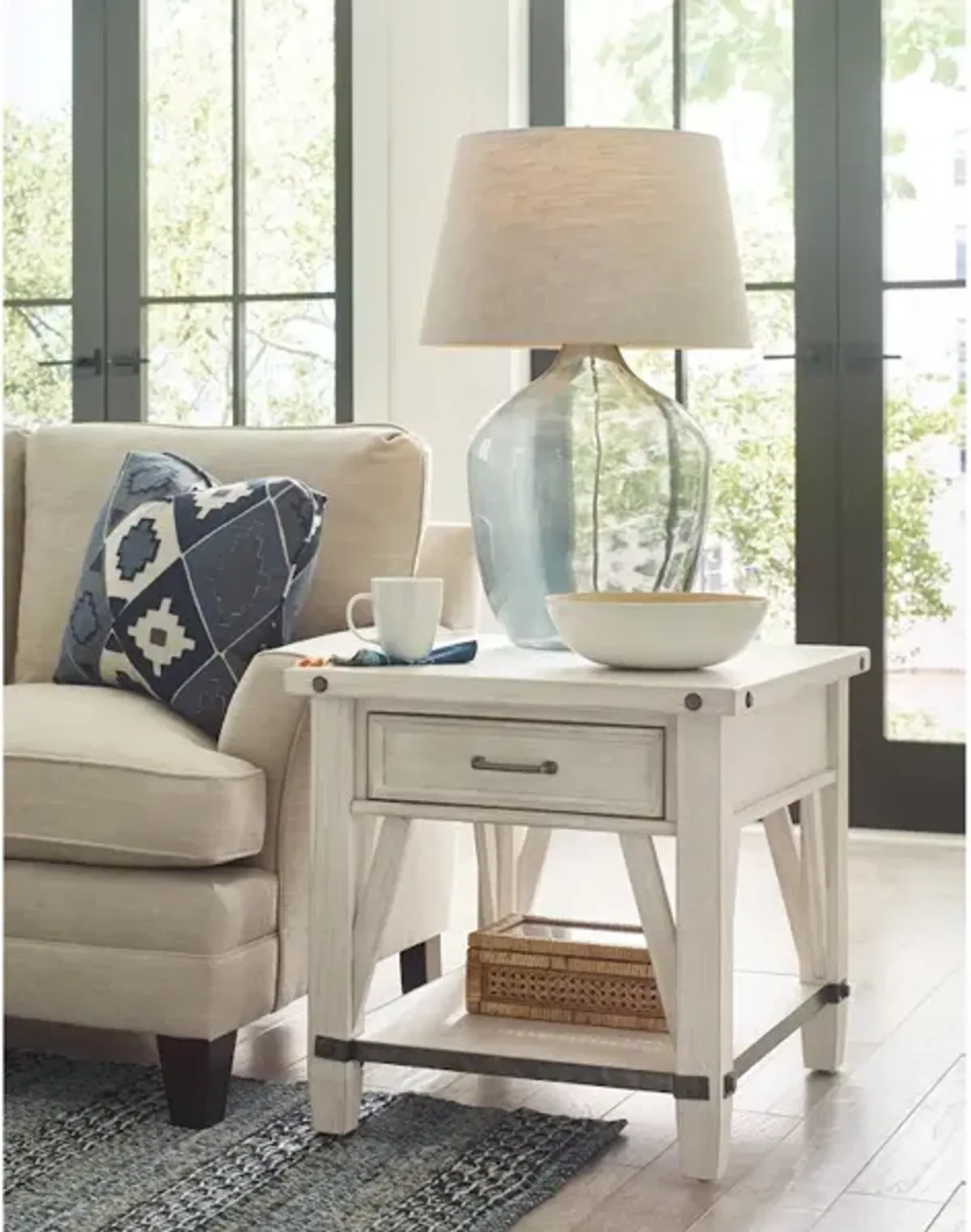 Rectangular Drawer End Table