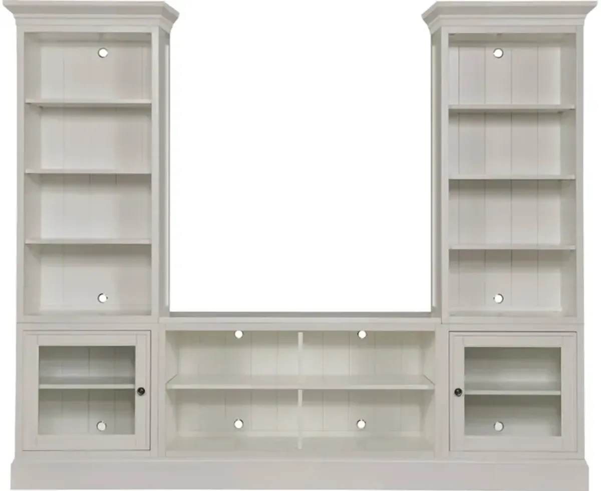 Quad Bookcase Console With Display Piers